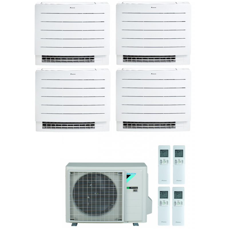 Condizionatore Daikin Quadri Split A Pavimento Perfera Floor 9000+9000+12000+12000 Btu Wifi Inverter 4Mxm80N A+++